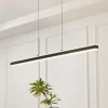 Lucande Pendolo LED-hængelampe, sort, aluminium, 120 cm