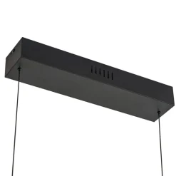 Lucande Pendolo LED-hængelampe, sort, aluminium, 120 cm