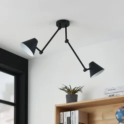 Lucande Phina loftlampe i sort, 2 lyskilder