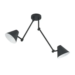 Lucande Phina loftlampe i sort, 2 lyskilder