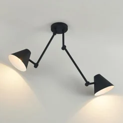 Lucande Phina loftlampe i sort, 2 lyskilder