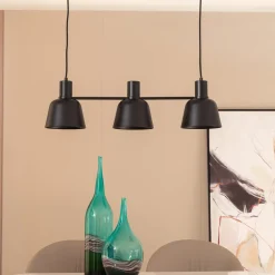 Lucande Servan hængelampe, sort, 3 lyskilder