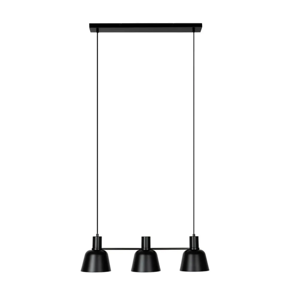 Lucande Servan hængelampe, sort, 3 lyskilder