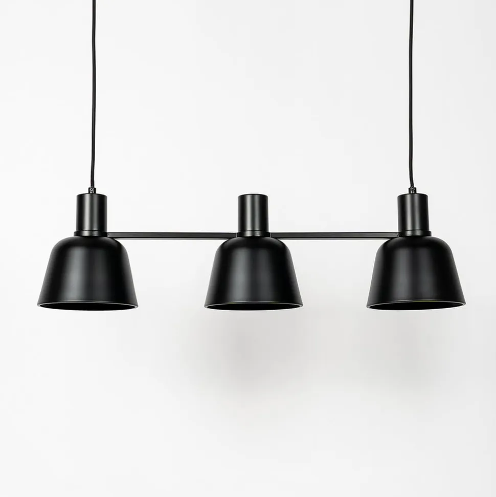 Lucande Servan hængelampe, sort, 3 lyskilder