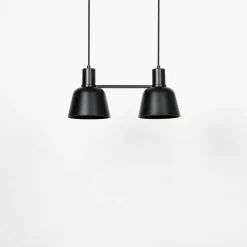 Lucande Servan-hængelampe, sort, 2 lyskilder