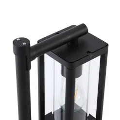 Lucande Siveta vejlampe, 100 cm høj, sort, E27, IP65