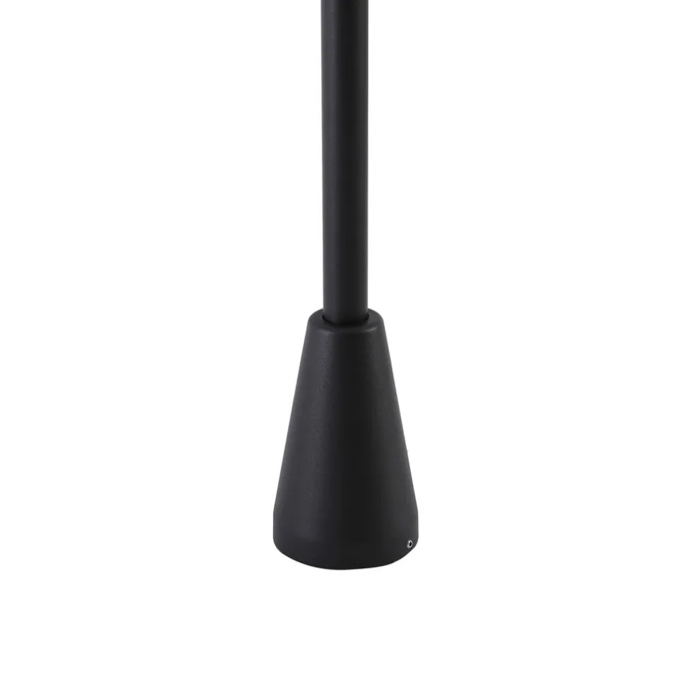 Lucande Siveta vejlampe, 100 cm høj, sort, E27, IP65