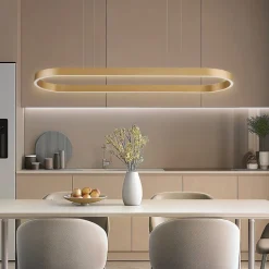 Lucande Smart LED-hængelampe Melinay, guld, CCT, Tuya