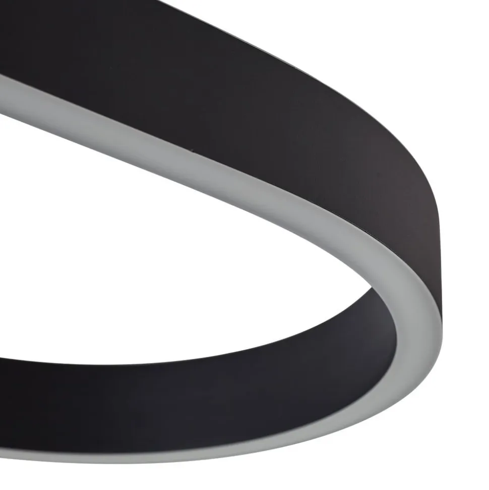 Lucande Smart LED-hængelampe Melinay, sort, CCT, Tuya