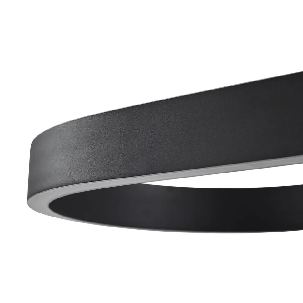 Lucande Smart LED-hængelampe Melinay, sort, CCT, Tuya