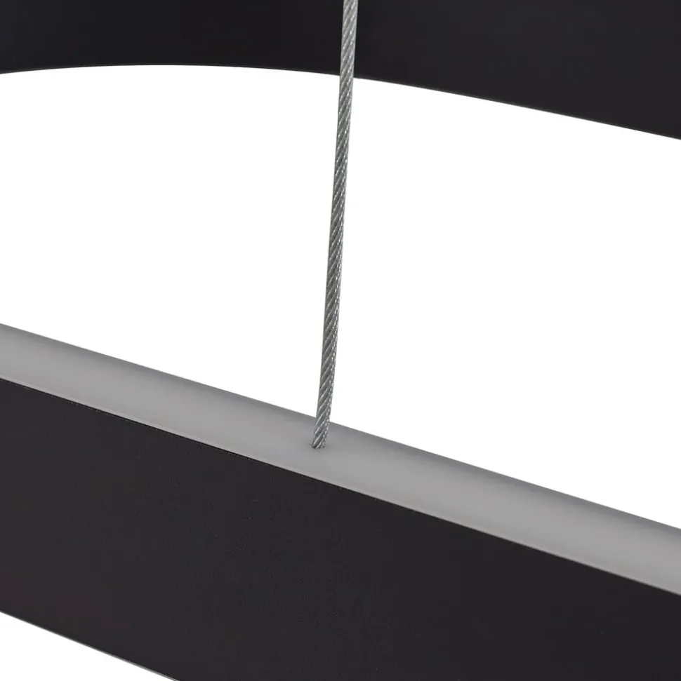 Lucande Smart LED-hængelampe Melinay, sort, CCT, Tuya