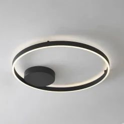 Lucande Smart LED-loftlampe Moise, sort, CCT, Tuya