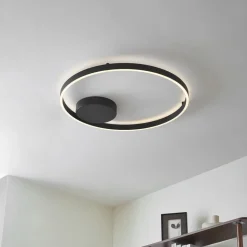 Lucande Smart LED-loftlampe Moise, sort, CCT, Tuya