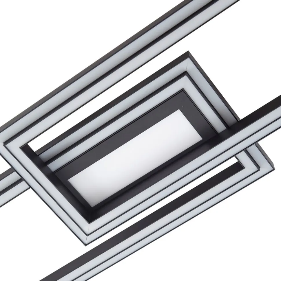 Lucande Smart LED-loftslampe Tjado 115 cm sort RGB CCT