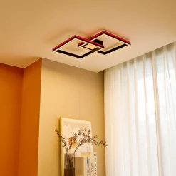 Lucande Smart LED-loftslampe Tjado, 85 cm, sort, RGB, CCT