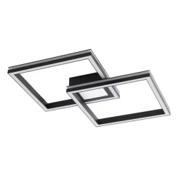 Lucande Smart LED-loftslampe Tjado, 85 cm, sort, RGB, CCT