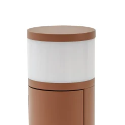 Lucande sokkellampe Corban, rust, dør, stikkontakter, G9, IP44