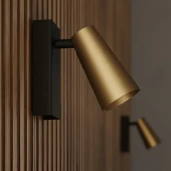 Lucande spotlight Angelina, messing/guld, metal, 1 lyskilde.