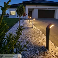 Lucande Timm LED-vejlampe, 60 cm, antracit, metal, IP54