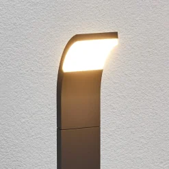 Lucande Timm LED-vejlampe, 100 cm, antracit, metal, IP54
