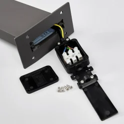 Lucande Timm LED-vejlampe, 100 cm, antracit, metal, IP54