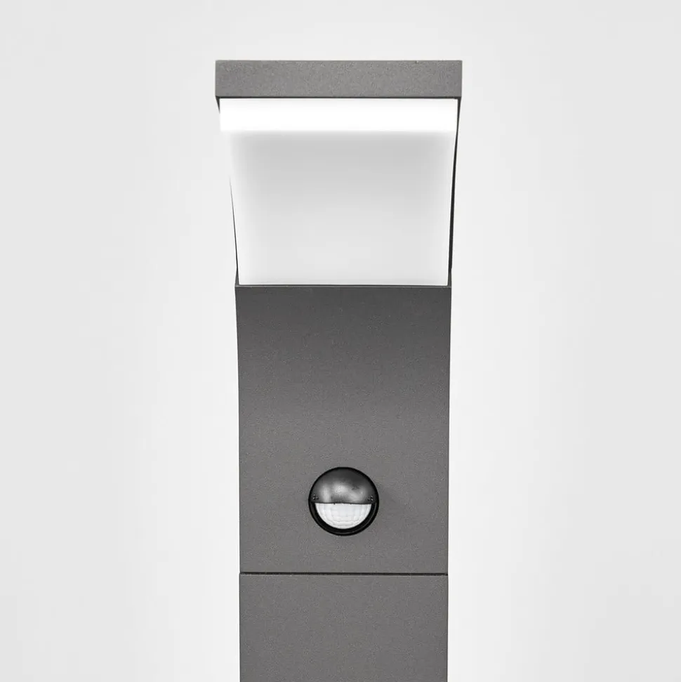 Lucande Timm LED-vejlampe, sensor, 60 cm, antracit, IP54