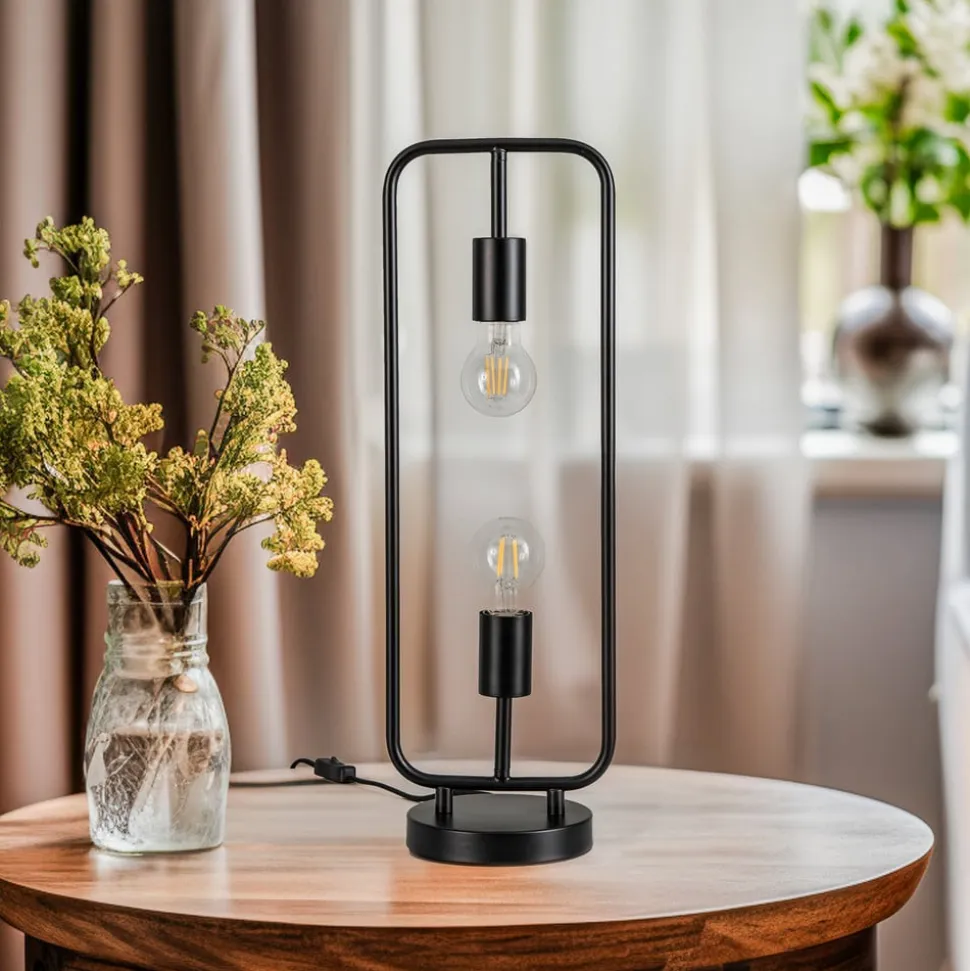 Lucande Tornike bordlampe, 2 lyskilder, jern