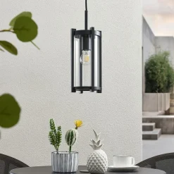 Lucande udendørs hængelampe Brienne, antracit, aluminium, Ø 15cm