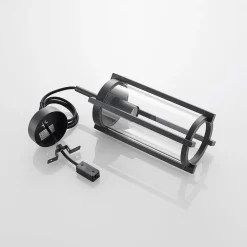 Lucande udendørs hængelampe Brienne, antracit, aluminium, Ø 15cm