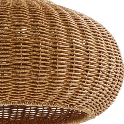 Lucande udendørs hængelampe Taniola, 3 lyskilder, beige, rattan, IP44