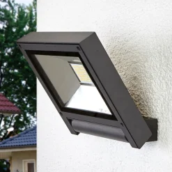 Lucande udendørs LED-spot Maica, antracit, drejelig, IP65