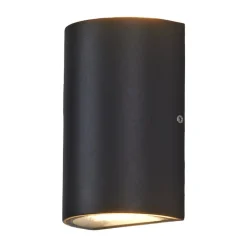 Lucande udendørs LED-væglampe Jale, 16 cm, antracit, aluminium