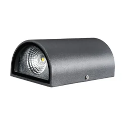 Lucande udendørs LED-væglampe Jale, 16 cm, antracit, aluminium