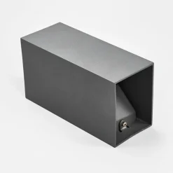 Lucande udendørs LED-væglampe Mikka, 17 cm, antracit, 2 lyskilder.