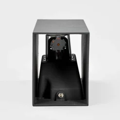 Lucande udendørs LED-væglampe Mikka, 17 cm, antracit, 2 lyskilder.