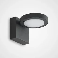 Lucande udendørs LED-væglampe Belna, metal, IP65, antracit