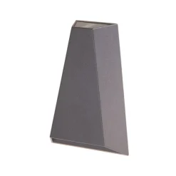 Lucande udendørs LED-væglampe Jendrik, højde 17 cm, antracit