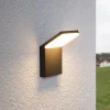 Lucande udendørs LED-væglampe Nevio, 17 cm, antracit, aluminium