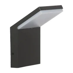 Lucande udendørs LED-væglampe Nevio, 17 cm, antracit, aluminium