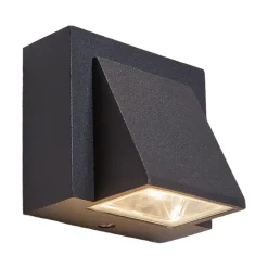 Lucande udendørs LED-væglampe Marik, antracit, metal, IP54