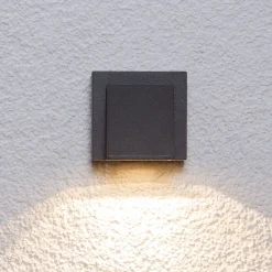 Lucande udendørs LED-væglampe Marik, antracit, metal, IP54