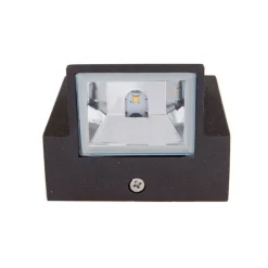 Lucande udendørs LED-væglampe Marik, antracit, metal, IP54