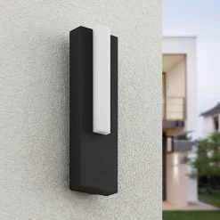 Lucande udendørs LED-væglampe Virgalia, 31 cm, antracit, IP65
