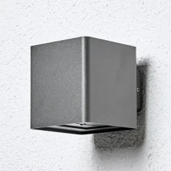 Lucande udendørs LED-væglampe Aaron, antracit, IP54, op/ned