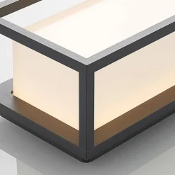 Lucande udendørs LED-væglampe Ilirian, antracit, aluminium, 15 cm