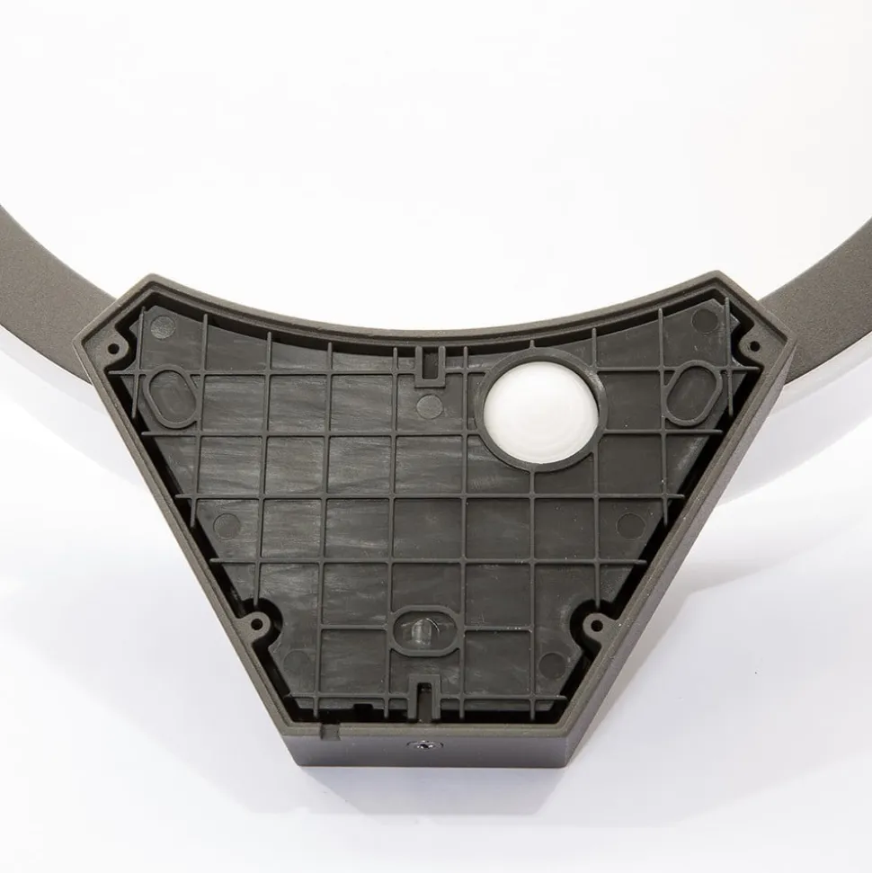 Lucande udendørs LED-væglampe Halv, sensor, antracit, IP54