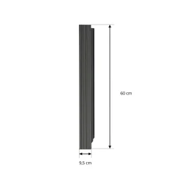 Lucande udendørs LED-væglampe Melira, længde 60 cm, antracit