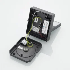 Lucande udendørs LED-væglampe Silvan, antracit, IP65, 14 cm