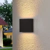 Lucande udendørs LED-væglampe Trixy, antracit, metal, IP54