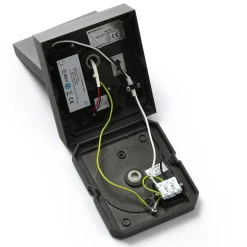 Lucande udendørs LED-væglampe Silvan, antracit, sensor, IP54